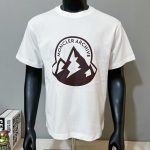 Moncler Short-Sleeved T-Shirt Ash Cotton Pure Ribbed Fabric Relaxed Fit Spring Summer
