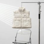 Moncler Vest White Wool Down