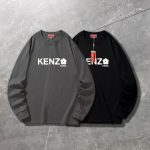 Kenzo Long-Sleeved T-Shirt Ash Cotton Pure Simple And Versatile Stylish Spring Autumn Winter